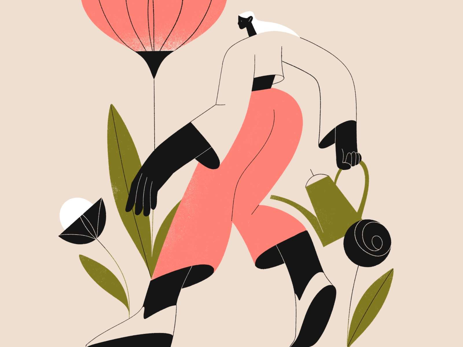 Gardener dtiys garden plant people procreate character girl vector tex.webp