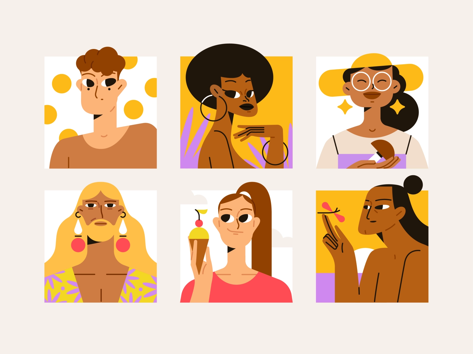 Fun with Faces illustrator graphic design funwithfaces challenge chara.webp