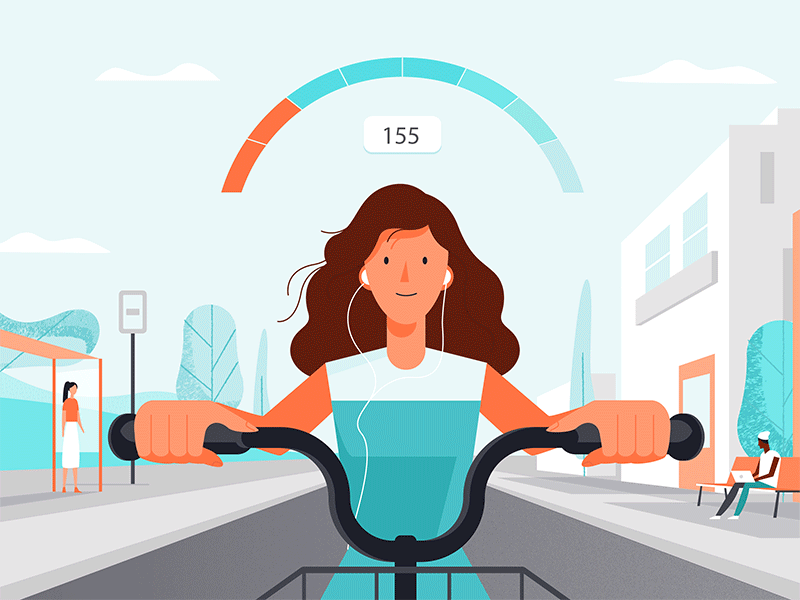 Mobike icons street bike gif ui design texture explainer boy girl char.gif