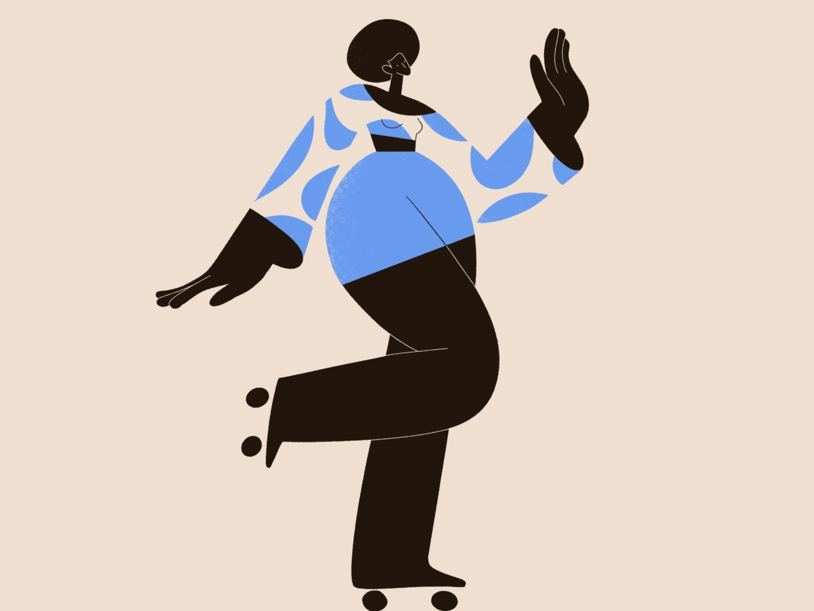 Disco pattern skating diverse diversity dance disco afro people procre.webp