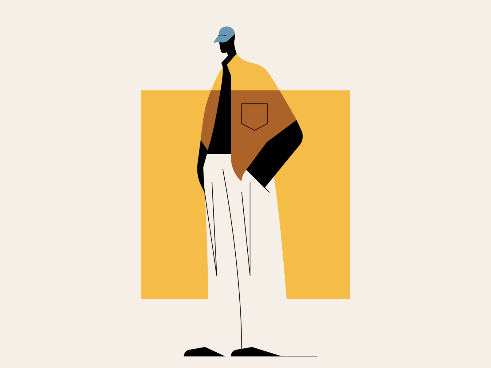 Autumn Look geometry vector art illustrator character design character.webp