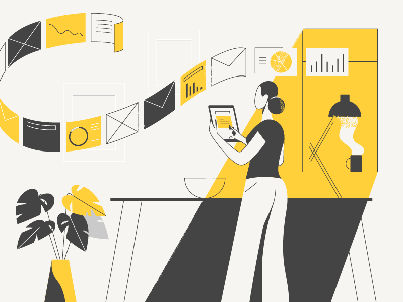 Clients emails letter icon logo people icons room design girl explaine.webp