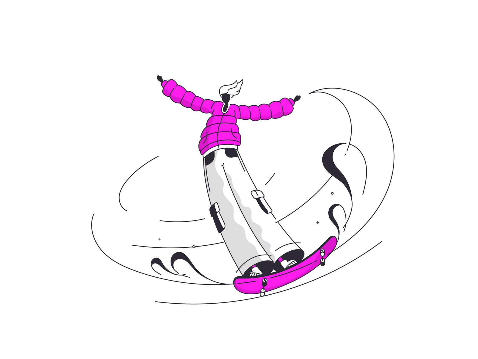 Skating2 man skate design lineart illustration.jpg
