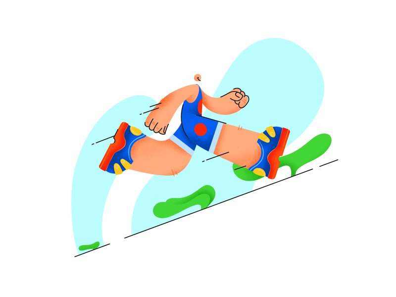 Running design texture illustration lineart.webp