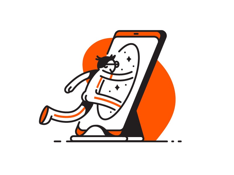 Social world  social man smartphone design illustration icon lineart.jpg