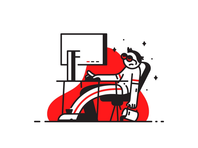 At the end of the working day working place man icon lineart illustrat.jpg