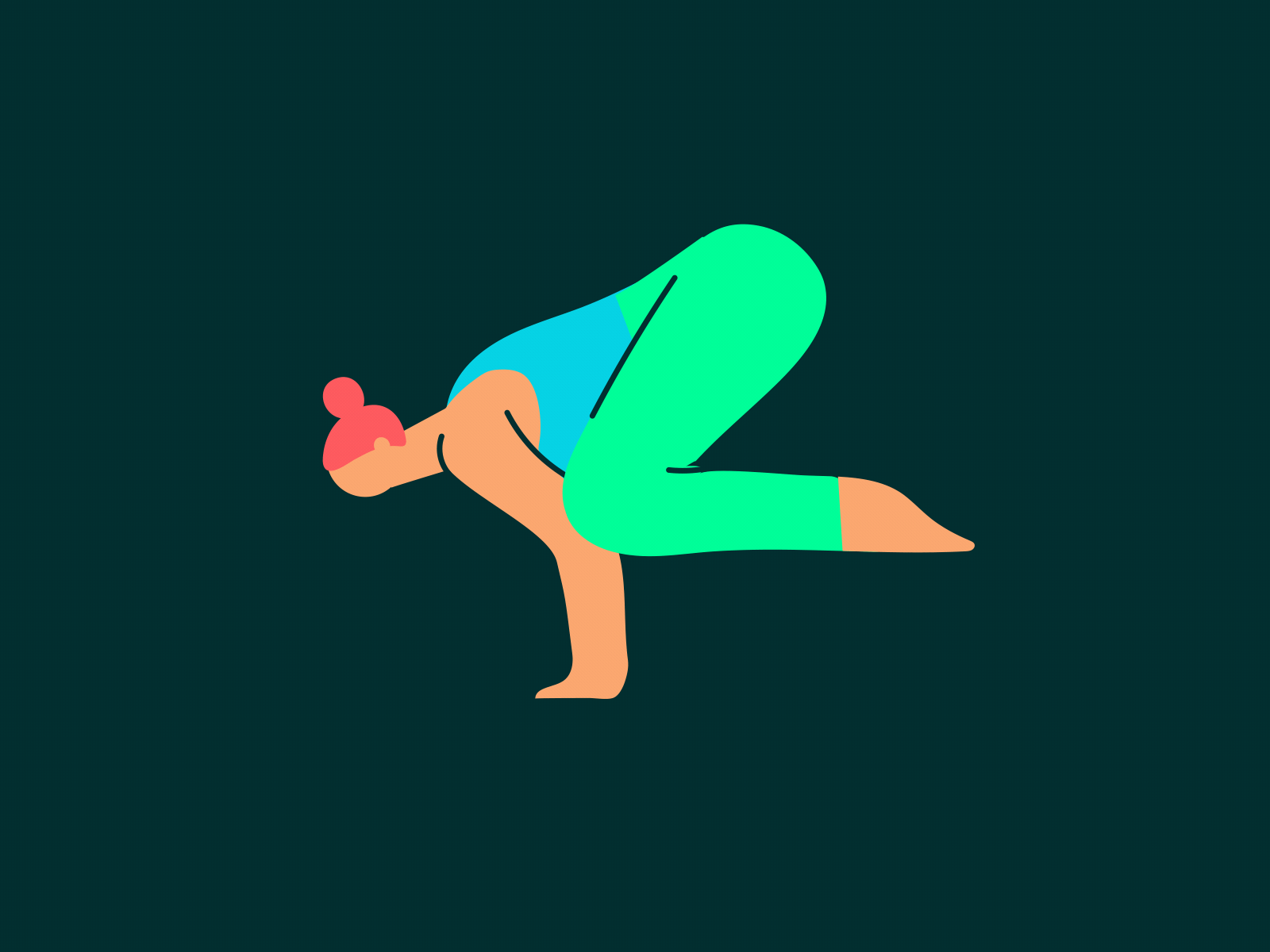 Yoga session motion motion design contrast color exercise illotv chara.gif