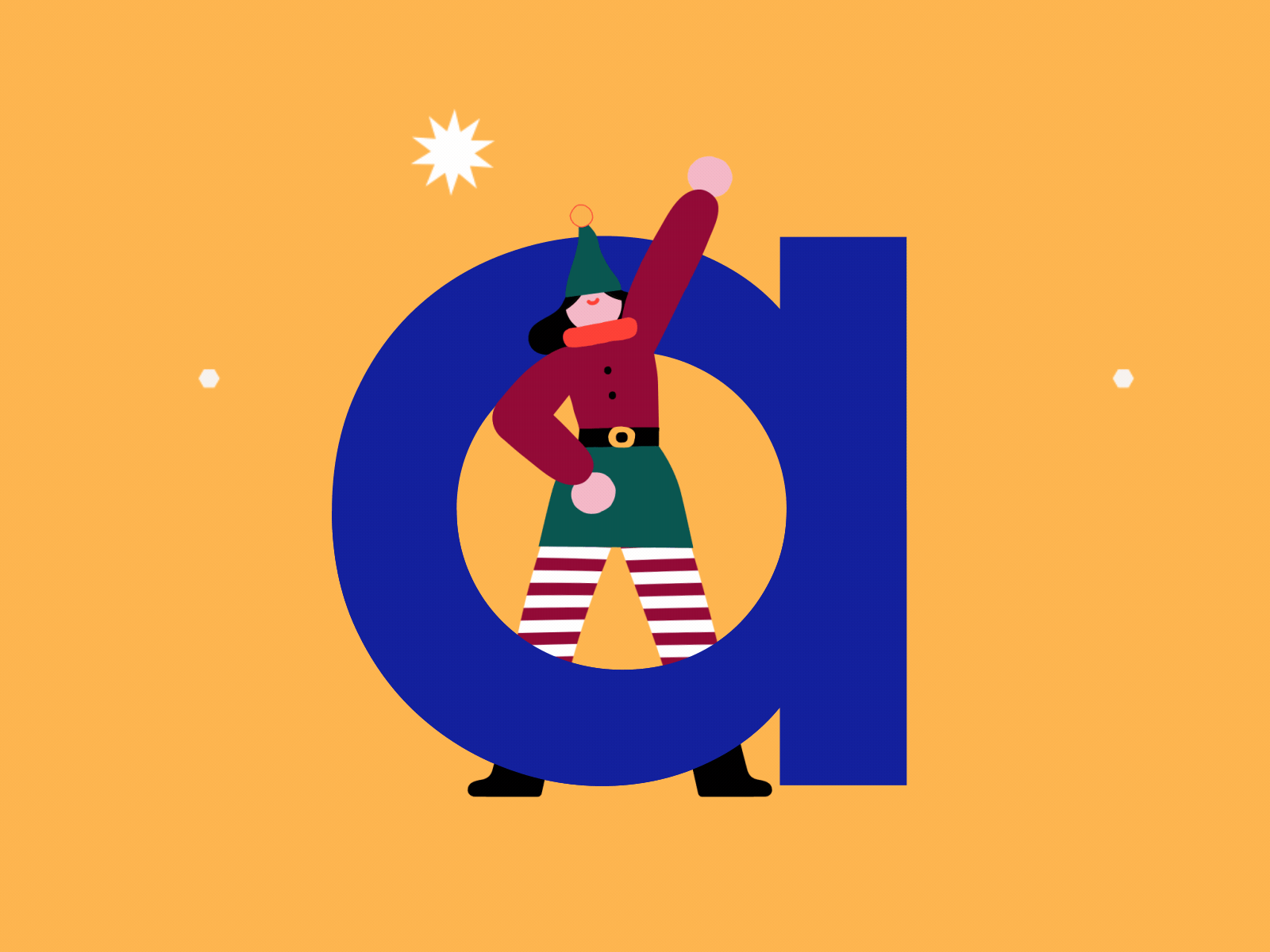 Hello holidays!  character design greet hello chistmas a xmas elf char.gif