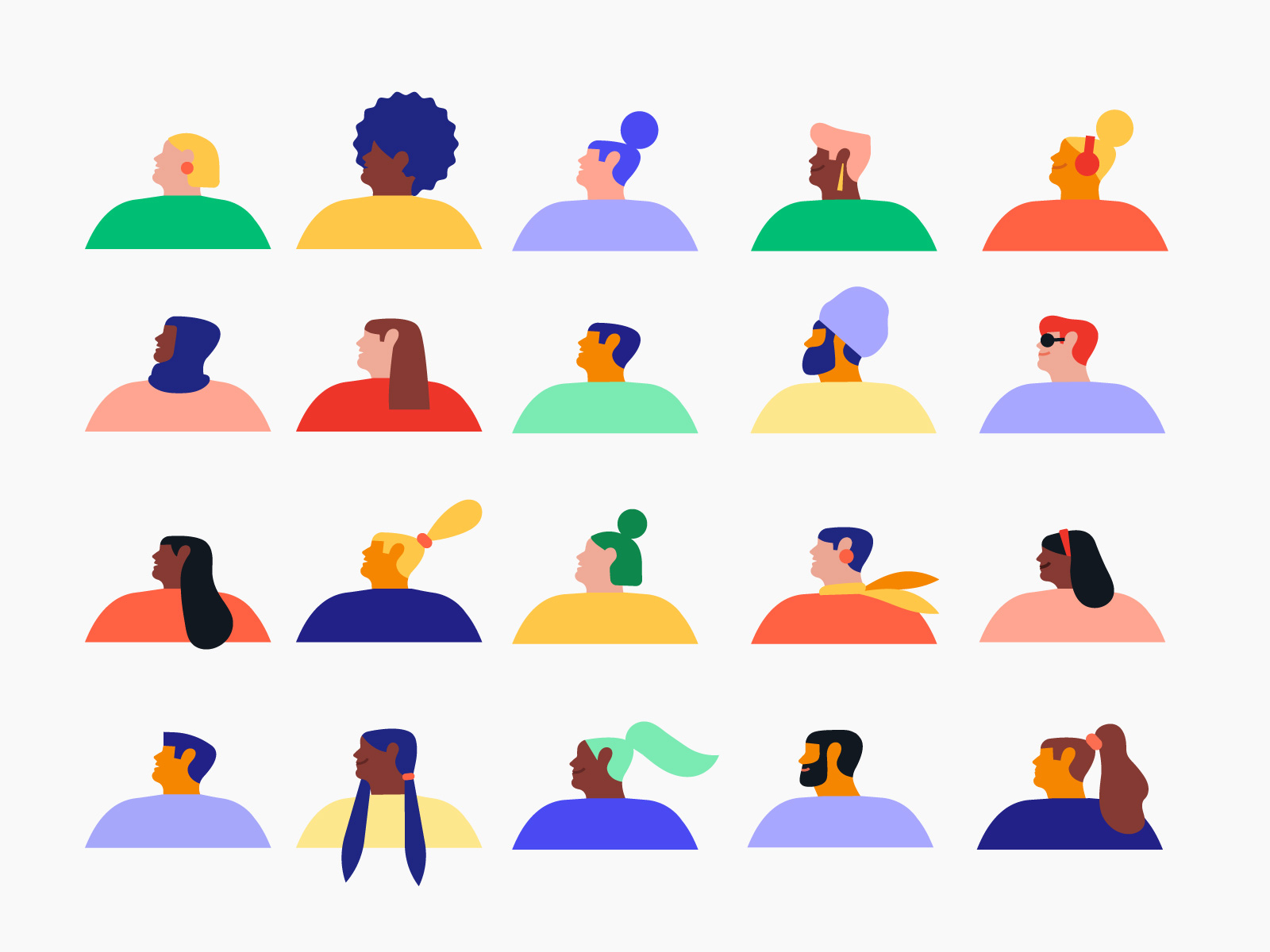 Diversity through characters simplistic colorful geometric minimal col.jpg