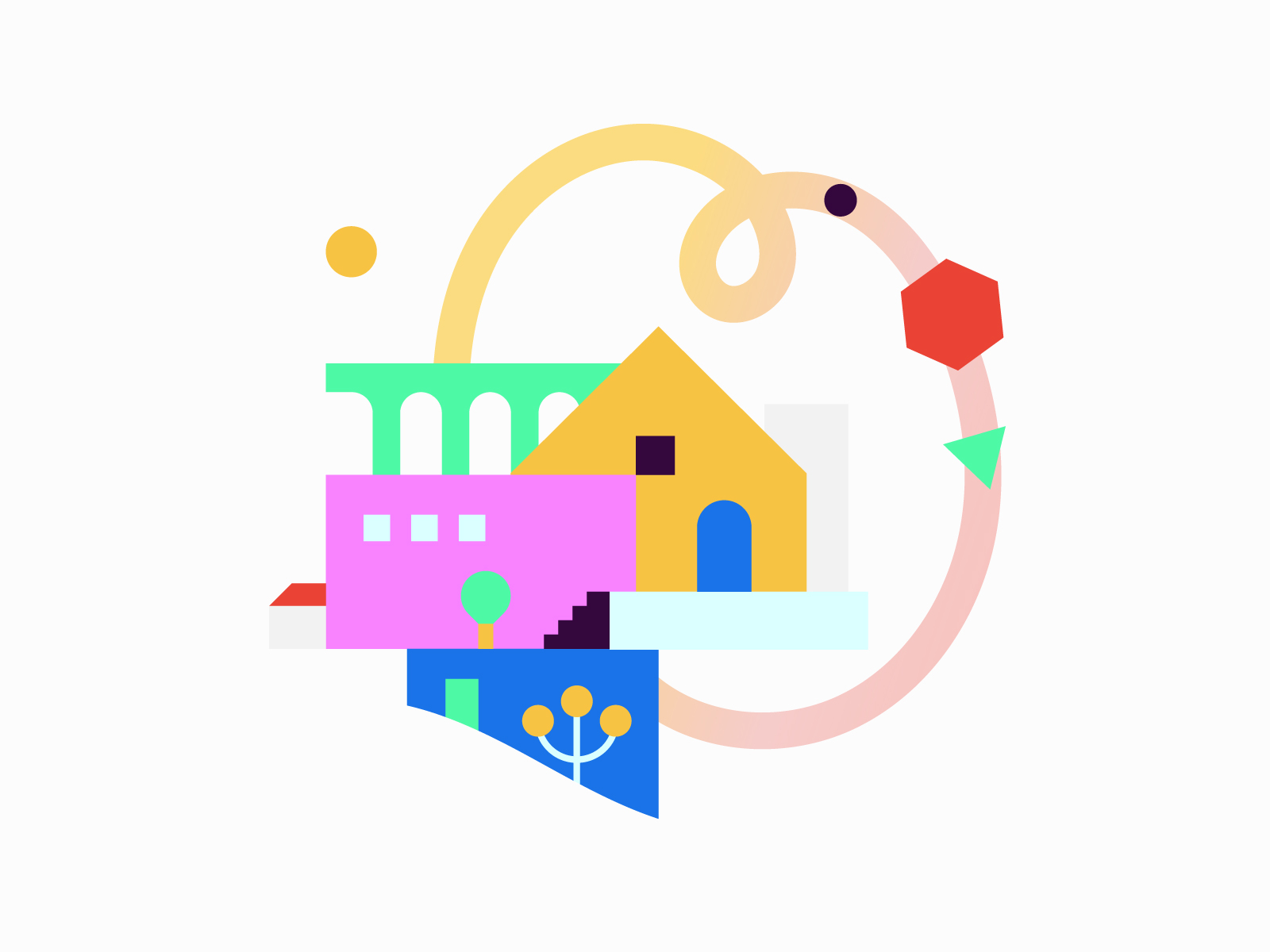 Gradient houses house illustration color palette geometry minimal cont.jpg