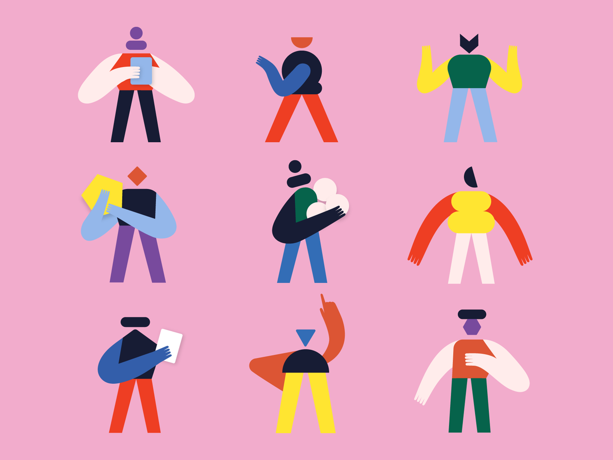 Hi little humanoids  minimalism robot human geometric geometry charact.png