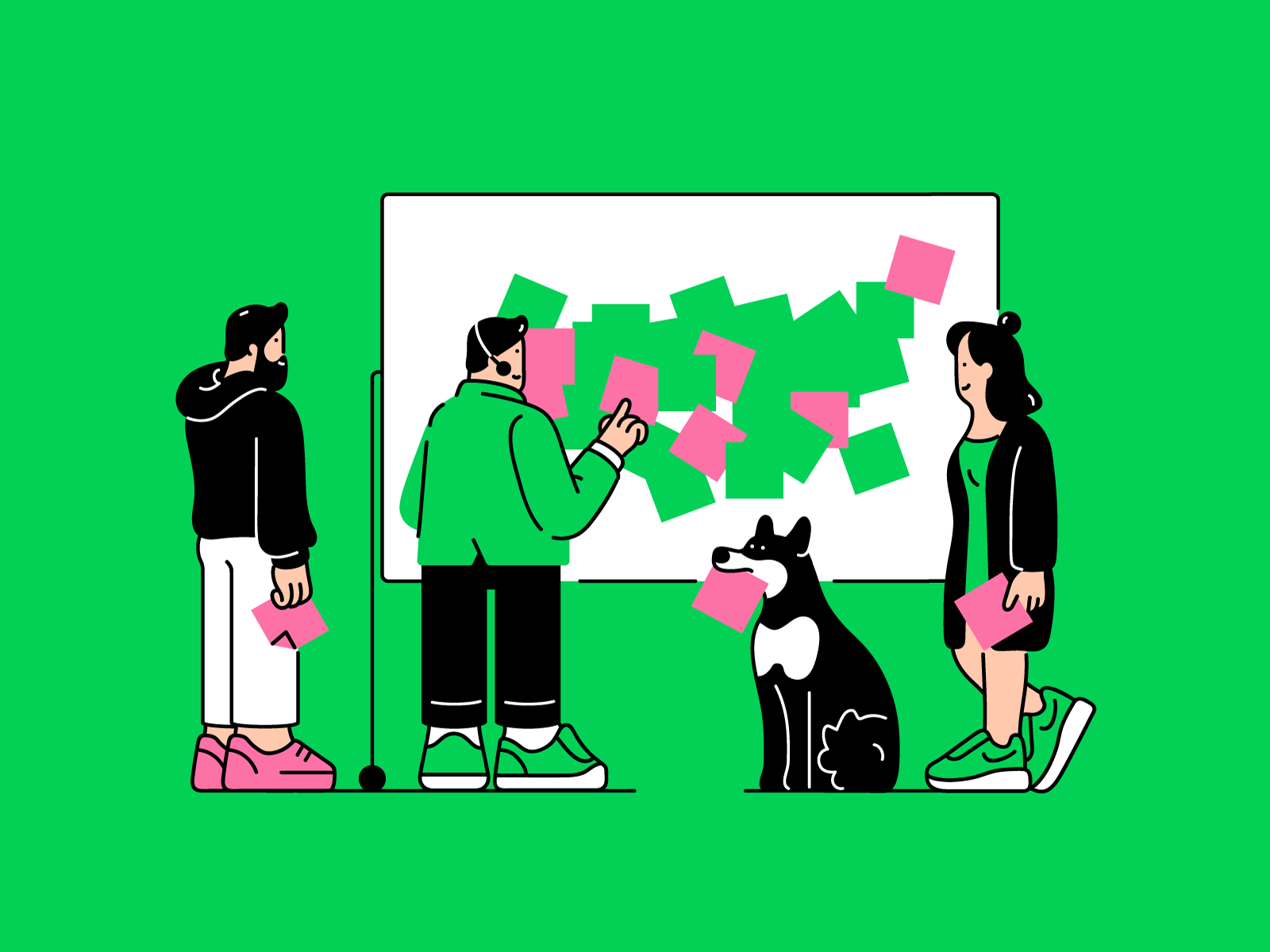 Brainstorm it vector anyadraw officelife office brainstorm dogillustra.png
