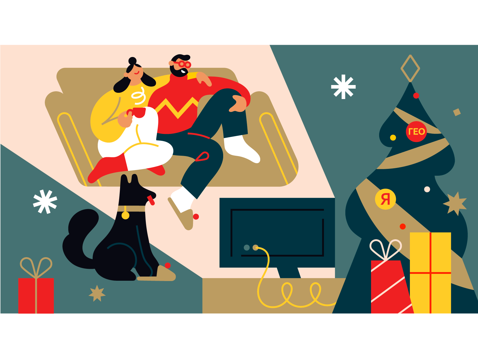 Movie lovers  movie evening winter design illo color vector illustrati.png