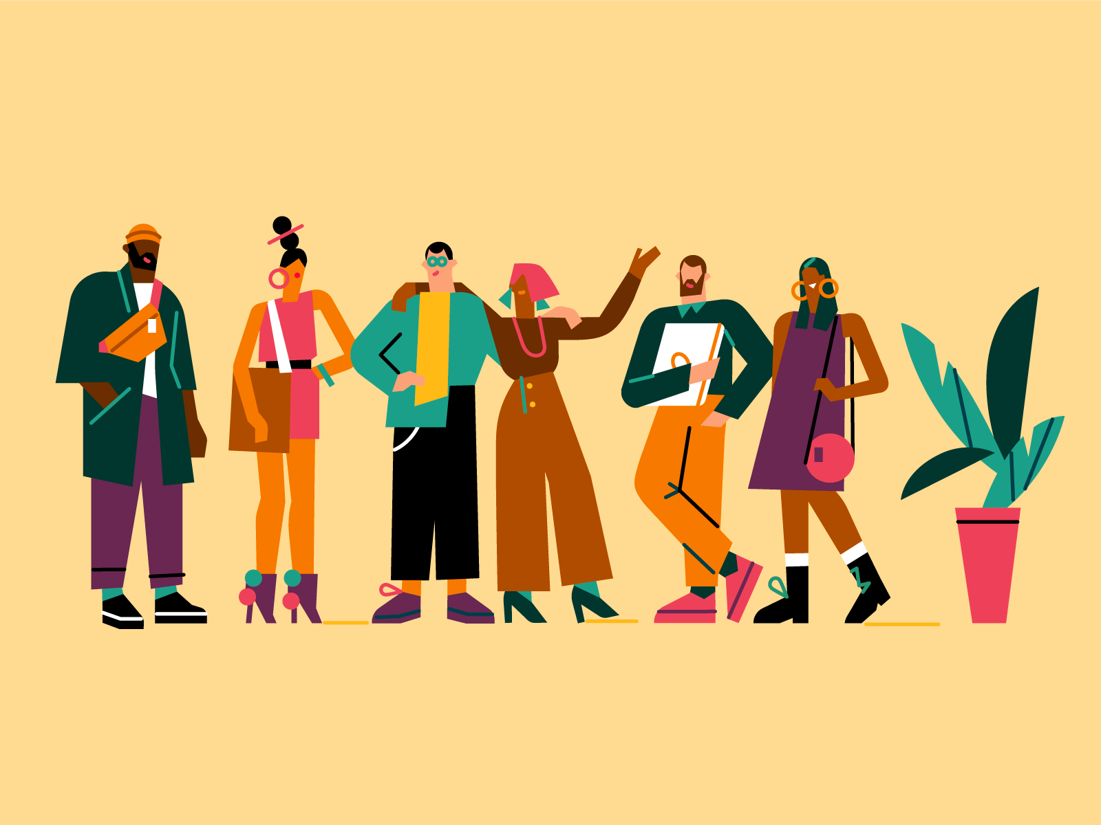 Office life color branding characterdesign vector character design ill.png