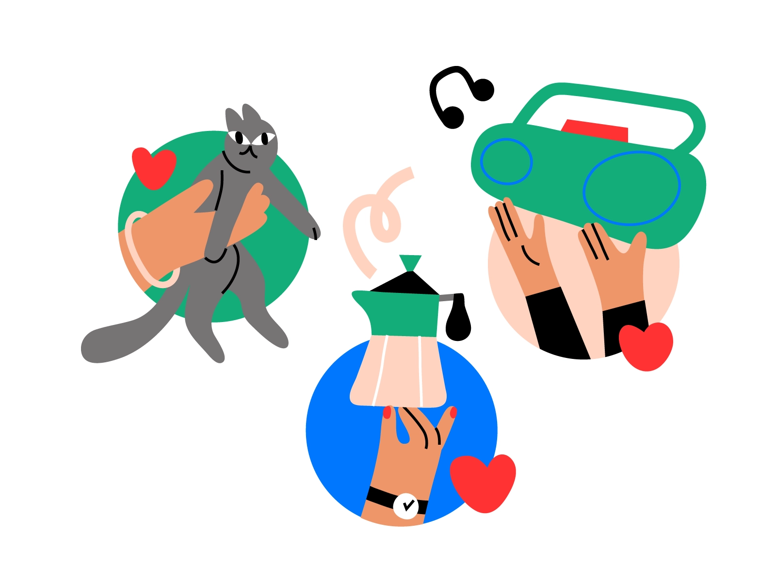 Flea market vector colourful app illustration coffee hands anyadraw mu.webp