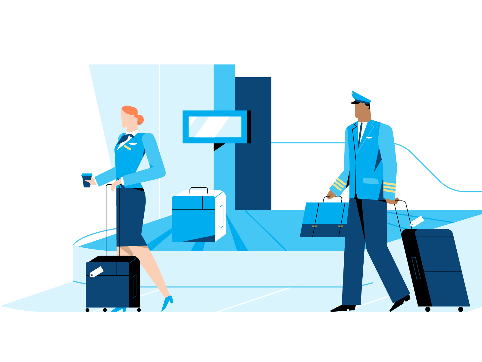 CrewBase  flat illustration branding characterdesign illo flight crew.png