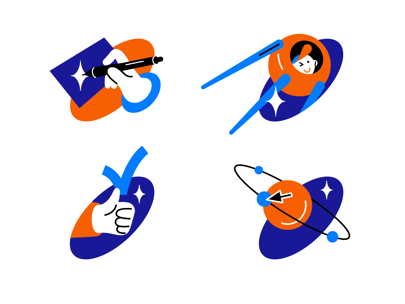 Space icons  vote acceptance planet space vector blue character design.png