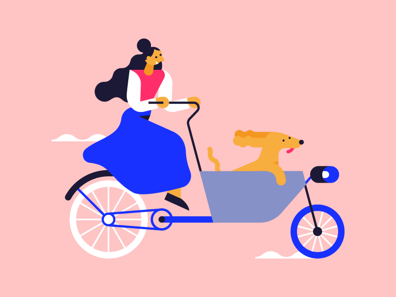 Doggy bike illustration bike dog.png