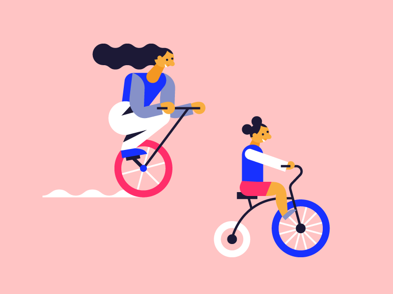 womans bike power illustration bike girls.png