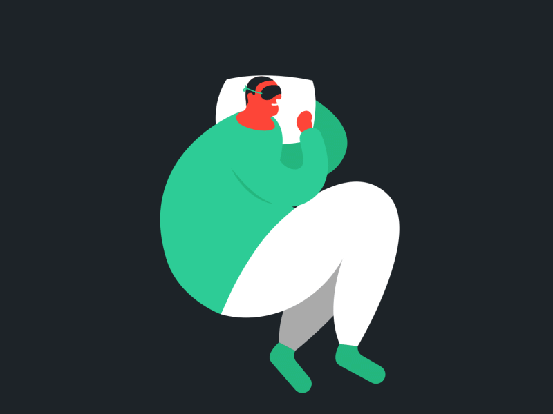 Sleeping Man people design lobster studio illustration gif animation b.gif