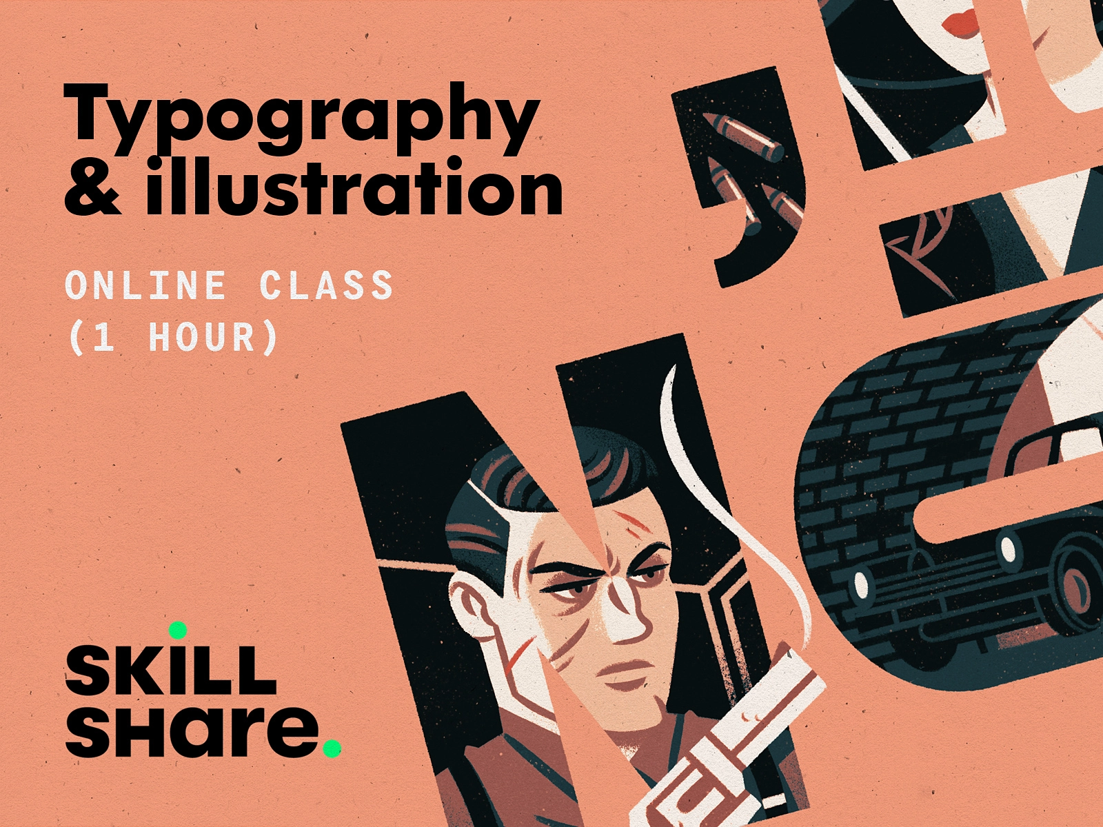 Typography  Illustration Skillshare class noir design free class free.webp