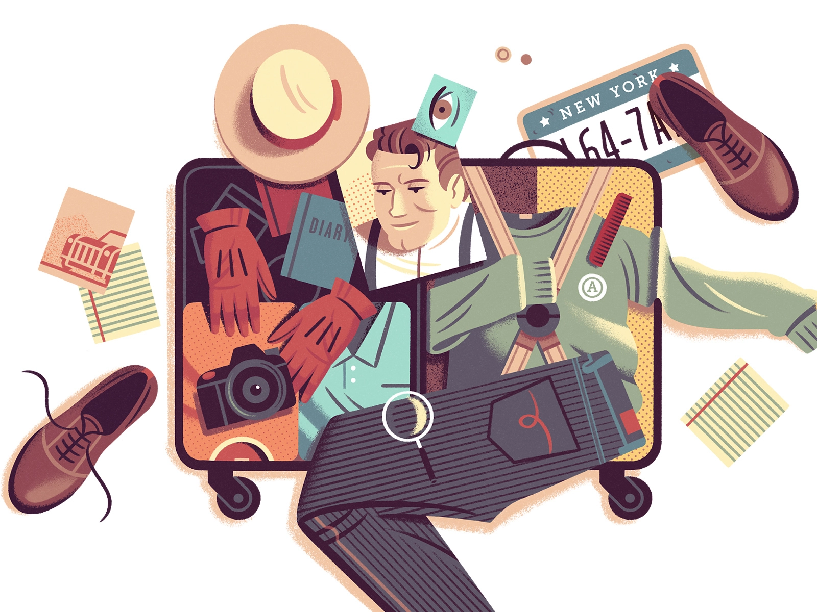 Suitcases teaching suitcase medium editorial illustration editorial il.webp