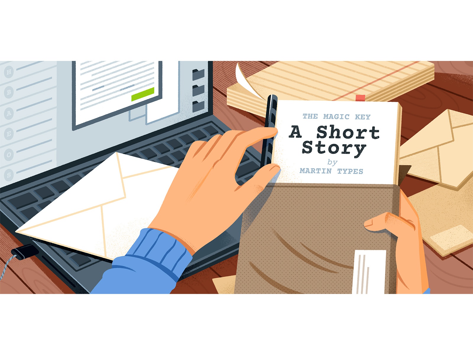 How to Publish a Short Story writing editorial illustration editorial.jpg