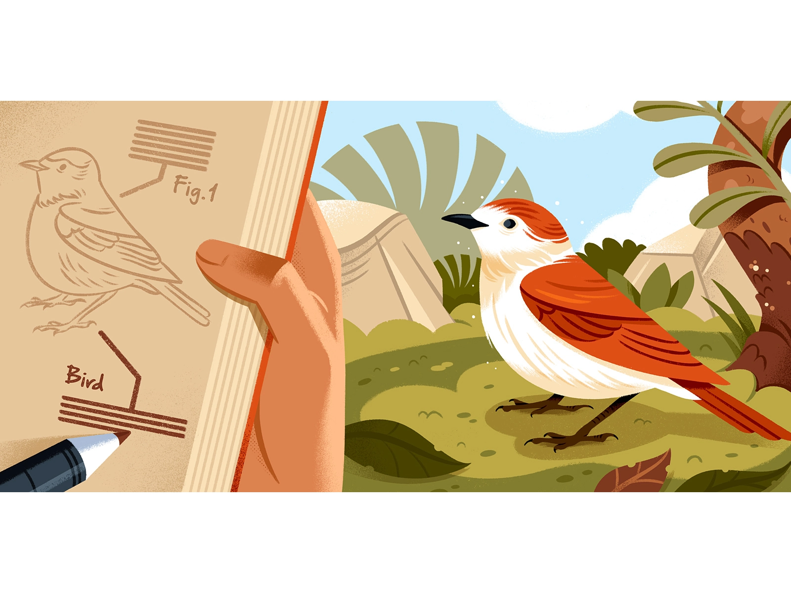 What is Creative Nonfiction landscape editorial illustration writing b.webp