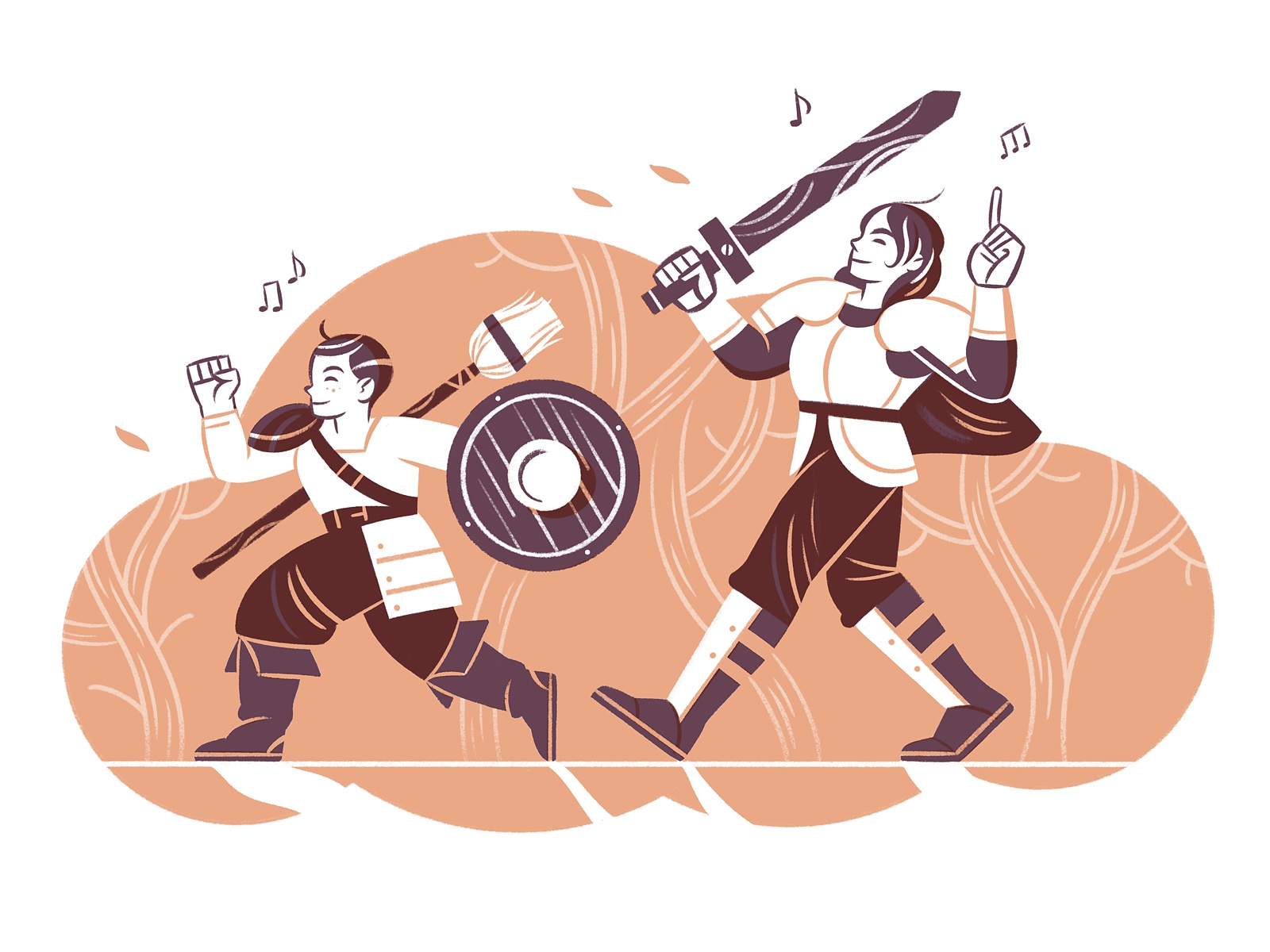 Playing Knights! character teaching skillshare class illustration chil.jpg