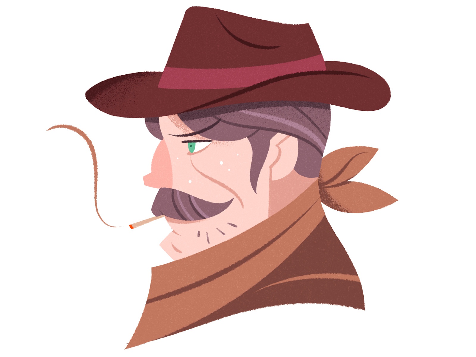 Cowboy illustration procreate western cowboy charactedesign character.jpg