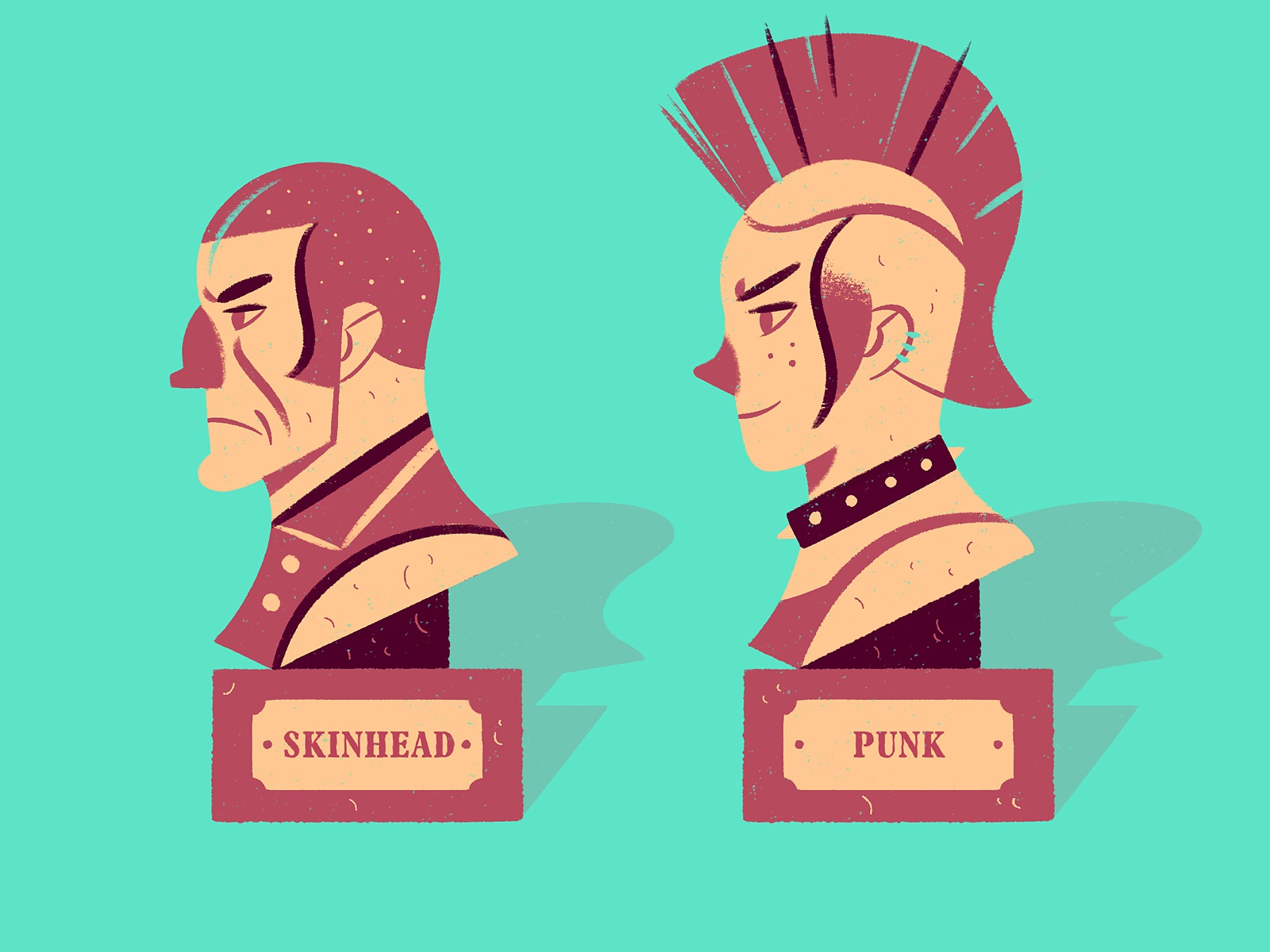 Skin  Punk bust punk skinhead character design illustration.jpg