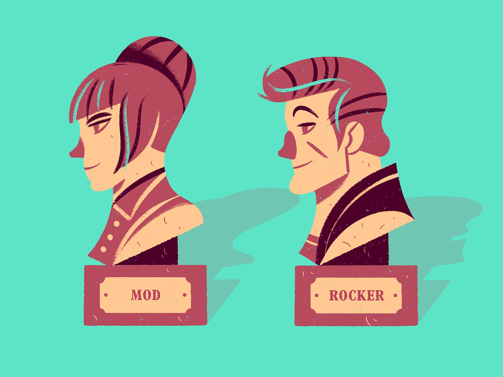 Mod  Rocker bust rocker mod design character illustration.jpg