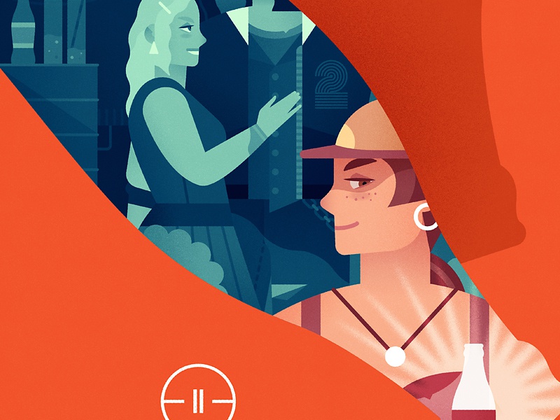 Portfolio update cover coverillustration coverdesign bottle girl vecto.jpg