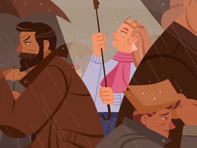 Dribbble x Ello Make Good II character make umbrella rain people good.jpg