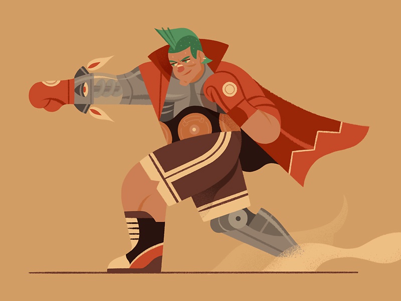Cyborgxer illustration fighter boxer cyborg design character.jpg