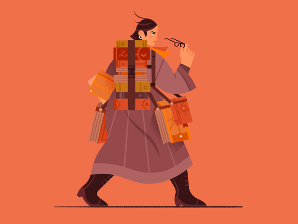 Scholar procreate book scholar design character.webp
