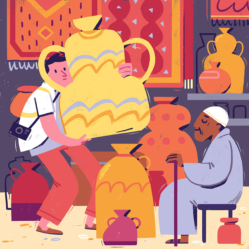 Editorial Illustration Magazine illustration Travelling souvenir map s.jpg