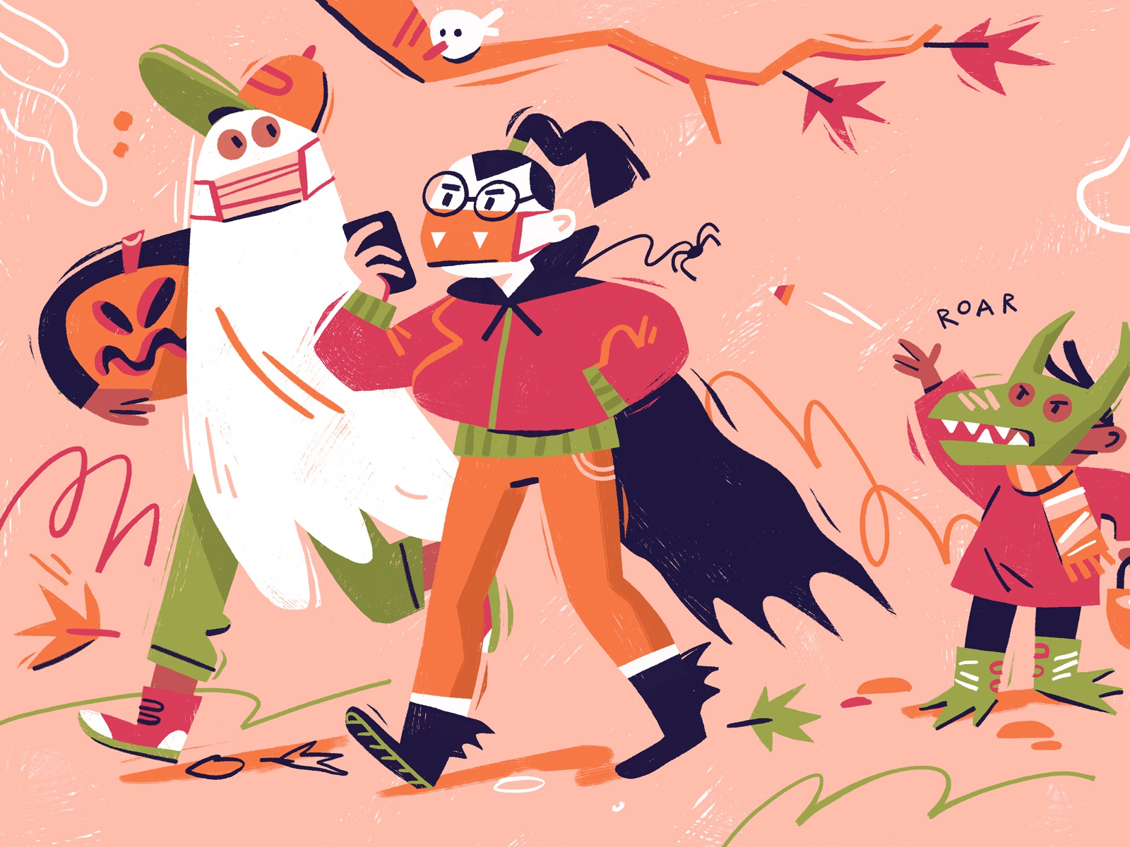 Halloween Masks staysafe mask trick-or-treat dribbbleweeklywarmup hall.jpg