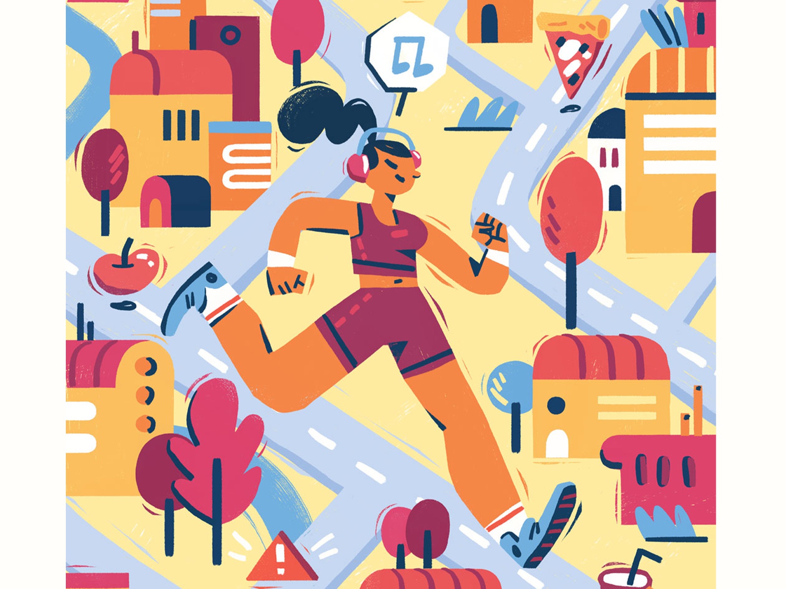 Smart Running city sport marathon workout running photoshop illustrati.jpg