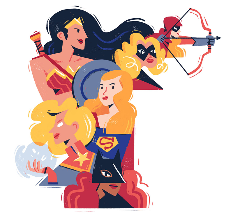 ILLUSTRATION  female Female Empowerment superheroes Editorial Illustra.jpg