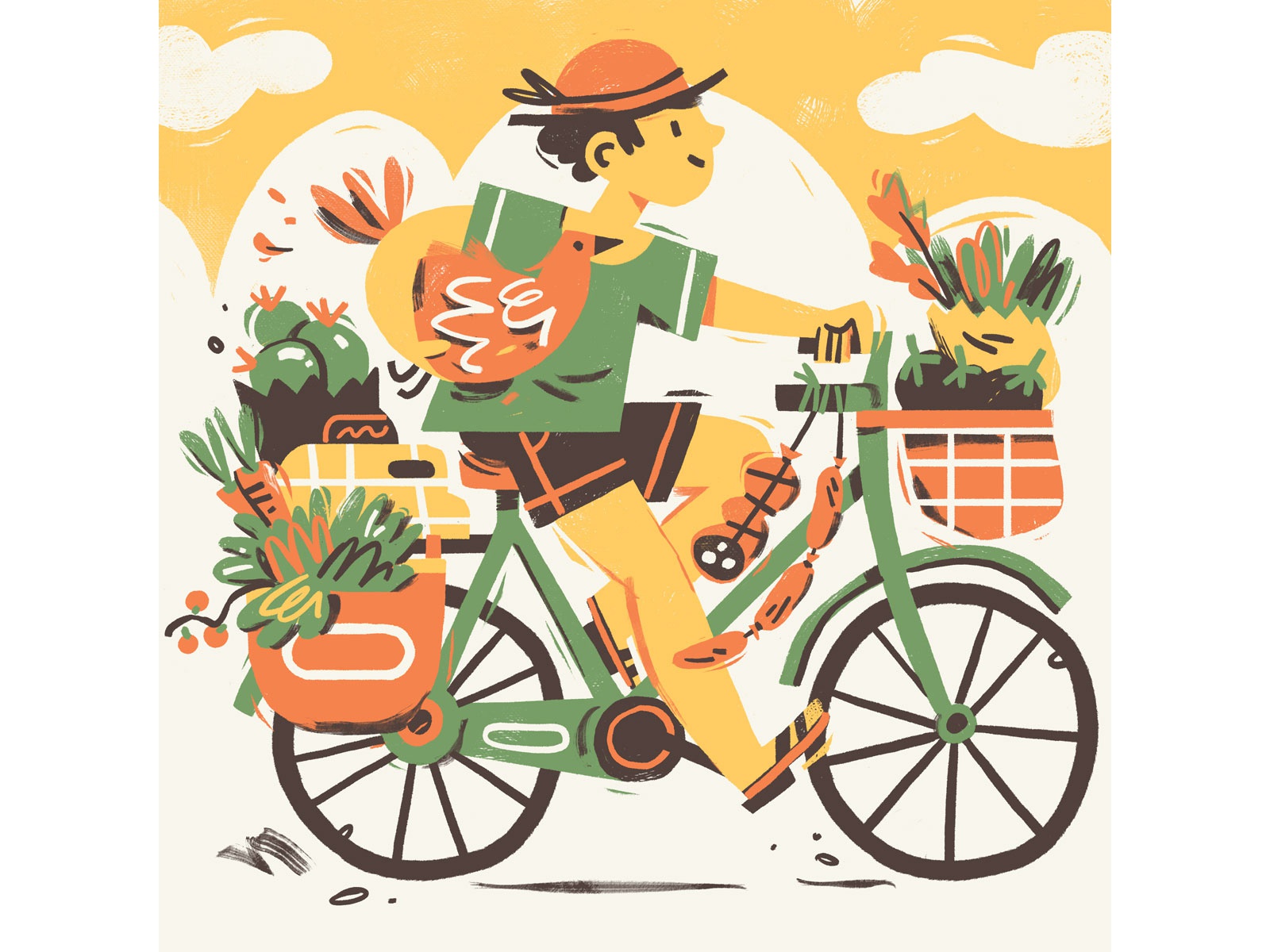 Farmers Market character buy local food km0 farmer market bike photosh.jpg