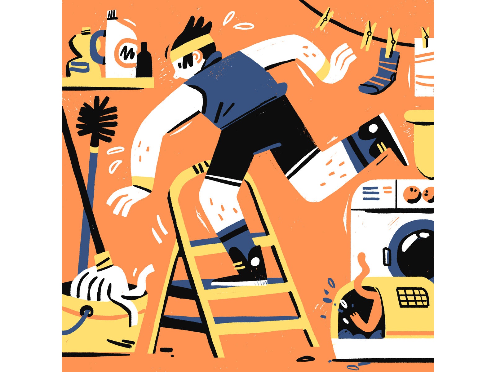 Home Workout quarantine social distancing workout digital art illustra.jpg