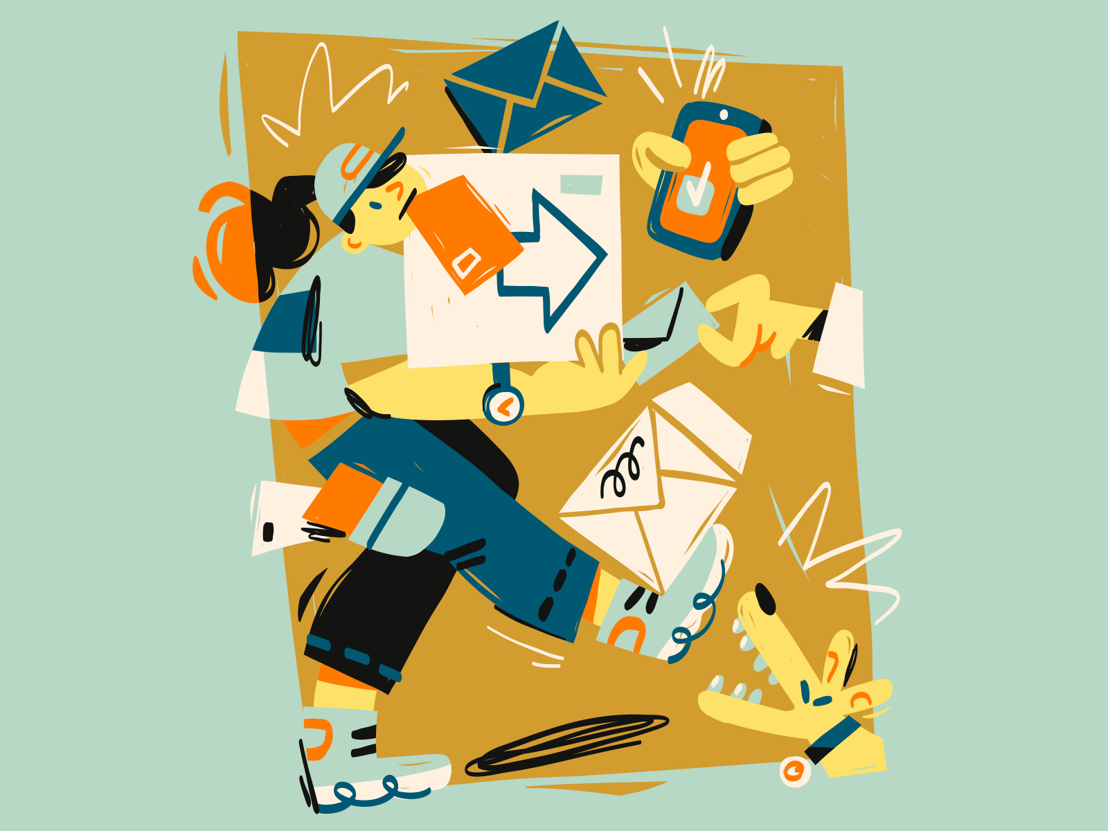 Not so safe delivery delivery character design digital art people illu.png