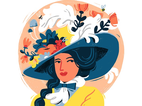Victorian Lady faces victorian hat people illustration character desig.jpg