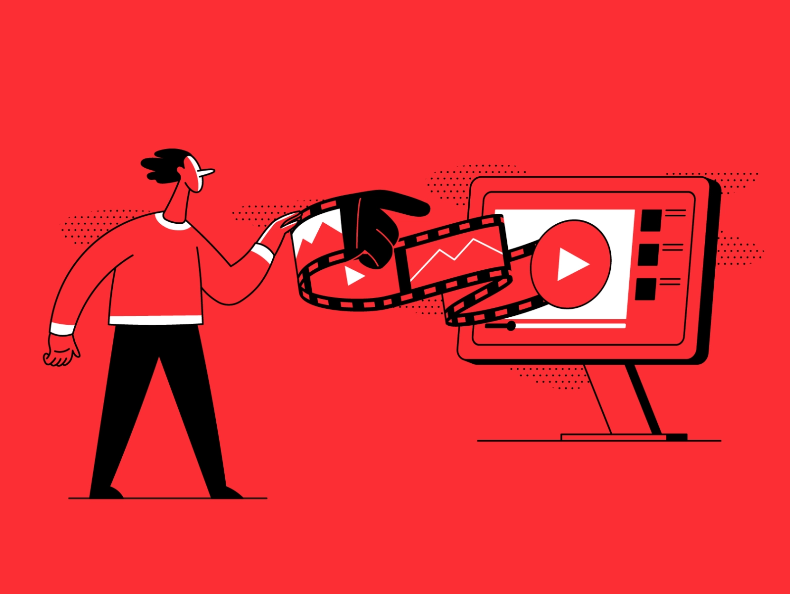 SEO for Youtube ui article design flat vector drawing design 2d art il.webp