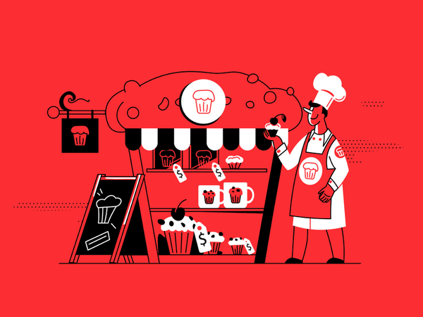 Brand image definition bakery ui branding book art article design flat.webp