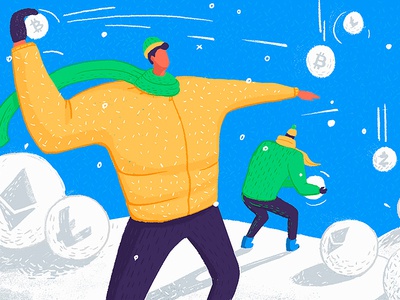 snow cryptocurrency part3 branding flat vector illustration design cry.jpg