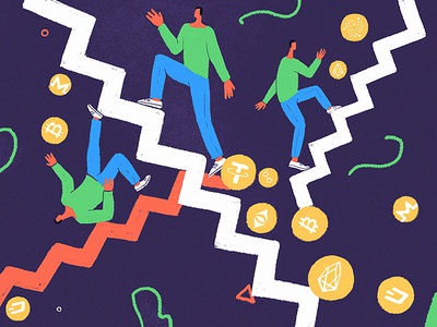 cryptocurrency ladders part2 vector flat design illustration crypto cu.jpg