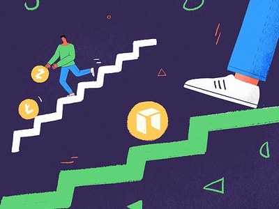 cryptocurrency ladders flat vector design bitcoin illustration crypto.jpg