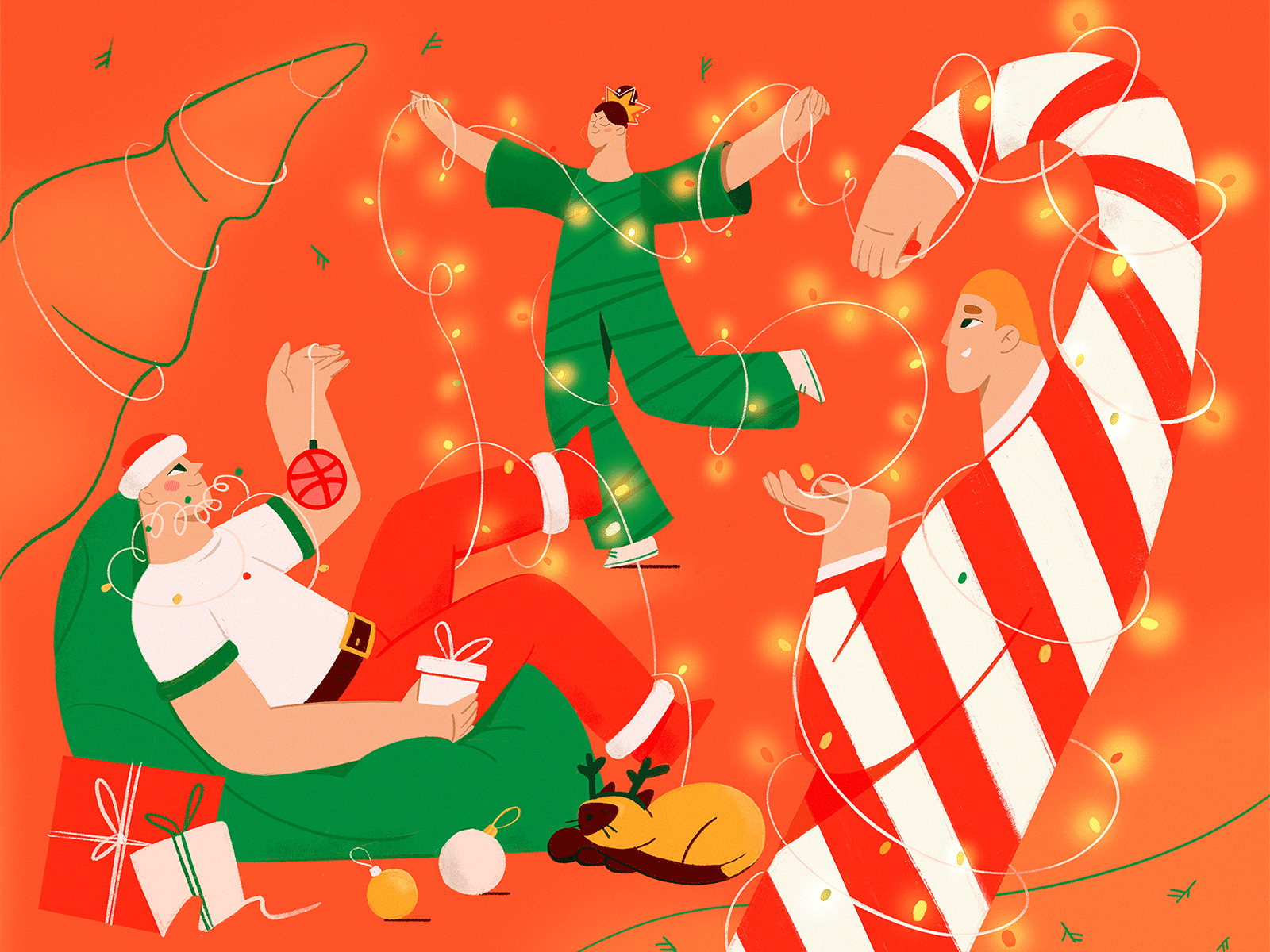 2020 holiday gifts santaclaus tree decoration ilovedribbble dribbble c.gif